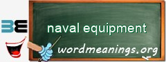 WordMeaning blackboard for naval equipment